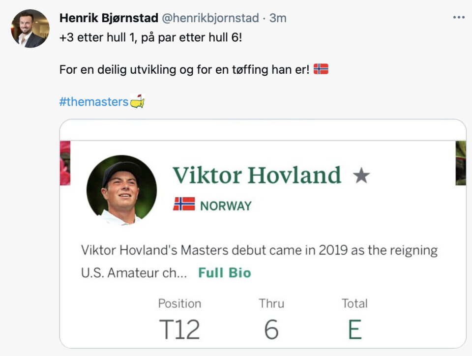 Følg Hovlands åpningsrunde hull for hull