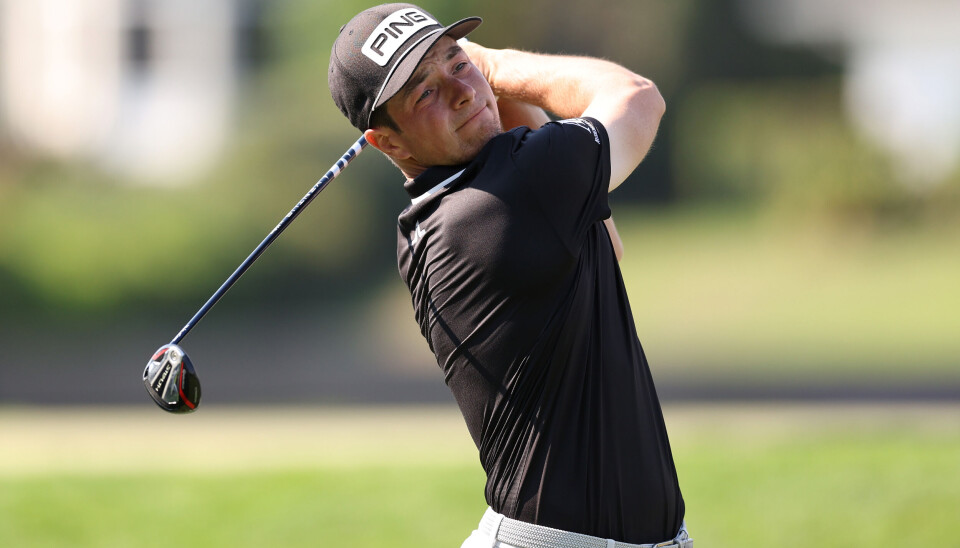 Hovland fikk starten alle golfere ønsker om på det første hullet - eagle. Deretter gikk det noe tråere.