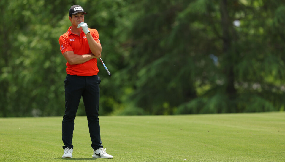 Viktor Hovland endte til slutt på 43.-plass i Wells Fargo Championship. Viktor Hovland endte til slutt på 43.-plass i Wells Fargo Championship.