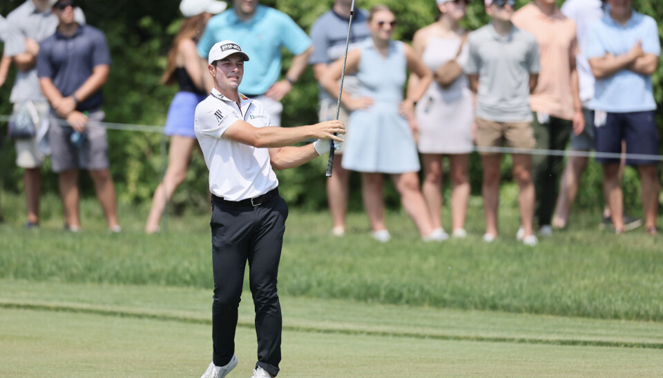 Viktor Hovland gjorde tre birdier på de fire siste hullene.