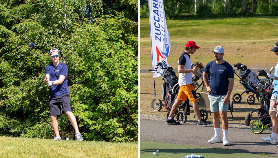Det var plass til både leken og seriøs stemning på veldedighetsturneringen Zuccarello Classic. Tom «Matoma» Lagergren (t.v.) og Mats Zuccarello Aasen feiret sitt nye samarbeid. Det var plass til både leken og seriøs stemning på veldedighetsturneringen Zuccarello Classic. Tom «Matoma» Lagergren (t.v.) og Mats Zuccarello Aasen feiret sitt nye samarbeid.
