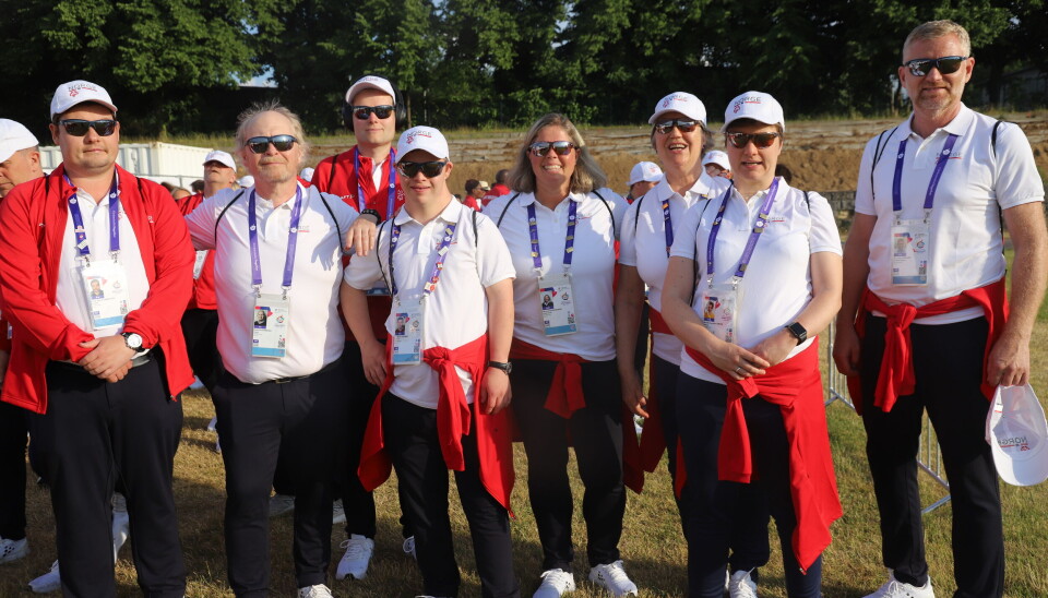 Kent Daniel Danielsen (t.v.), Svein Erik Hansen, Andreas Jonson, Mathias Larsen Lussand, Monica Gundersrud, Ann Bente Lund, Marthe Karoline Grina og Tor Ove Lussand er på plass i Berlin. Kent Daniel Danielsen (t.v.), Svein Erik Hansen, Andreas Jonson, Mathias Larsen Lussand, Monica Gundersrud, Ann Bente Lund, Marthe Karoline Grina og Tor Ove Lussand er på plass i Berlin.