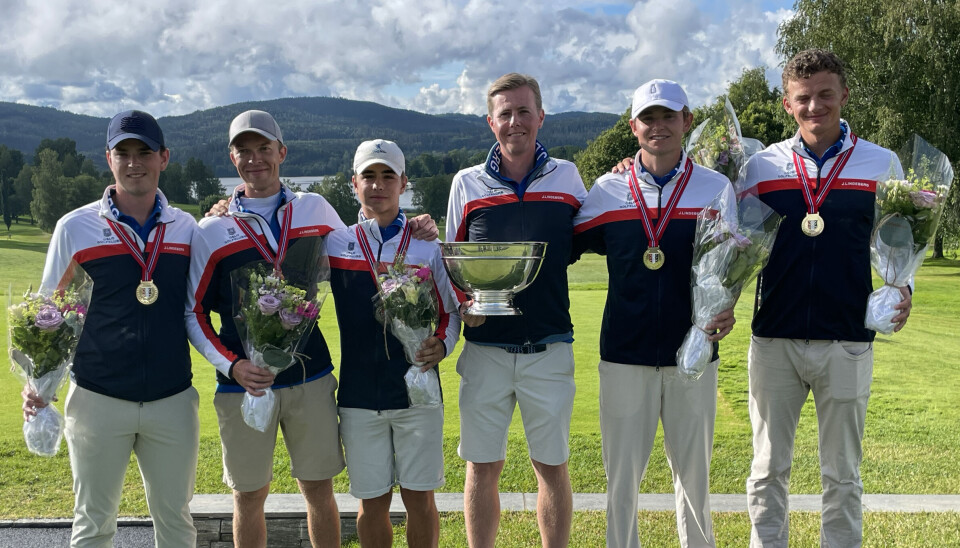 Oslo GK var suverene i årets Lag-NM for herrer på hjemmebane. Laget besto av Sander Akeren, Jarle Volden, Oscar Bach, Michael A. Mjaaseth og Petter Skare Dale.