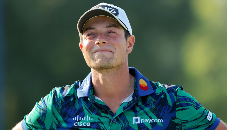 «Alt» stemte for Viktor Hovland på søndag. Han brukte bare 28 slag de siste ni hullene på mesterskapsbanen Olympia Fields «Alt» stemte for Viktor Hovland på søndag. Han brukte bare 28 slag de siste ni hullene på mesterskapsbanen Olympia Fields