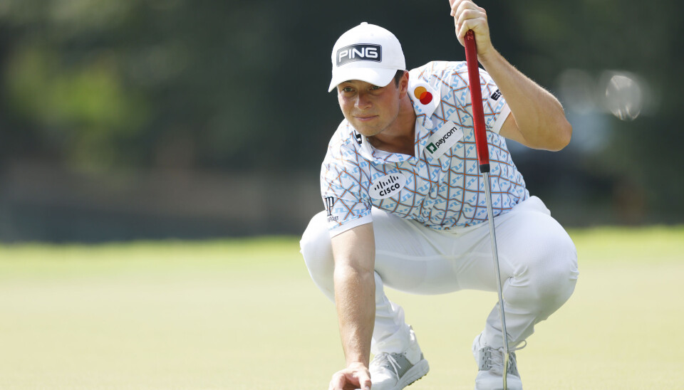 Det ville seg ikke helt for Viktor Hovland på greenene torsdag. Han var nummer 29 på puttestatistikken med bare Scottie Scheffler bak seg.