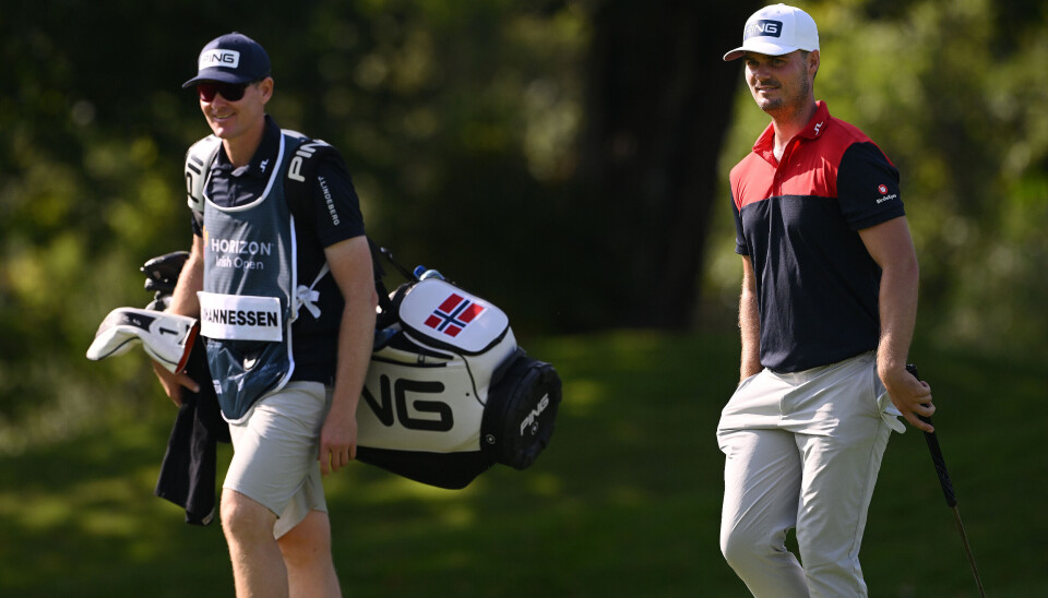 Kristian Krogh Johannessen og caddie Peter Kaensche hadde grunn til å smile over den gode starten fredag. Kristian Krogh Johannessen og caddie Peter Kaensche hadde grunn til å smile over den gode starten fredag.