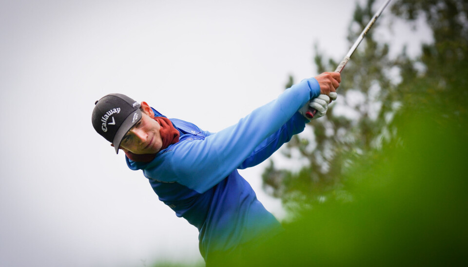 Cornelius Farhang var en av spillerne som kjempet seg videre til matchspillet. Her i aksjon under Srixon Tour i fjor. Cornelius Farhang