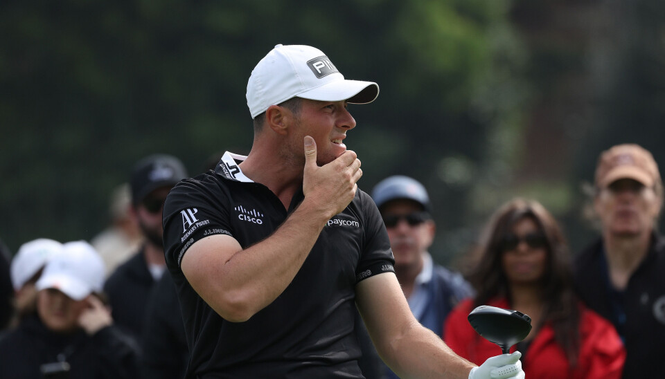En betenkt Hovland under andrerunden av The Genesis Invitational i Los Angeles.