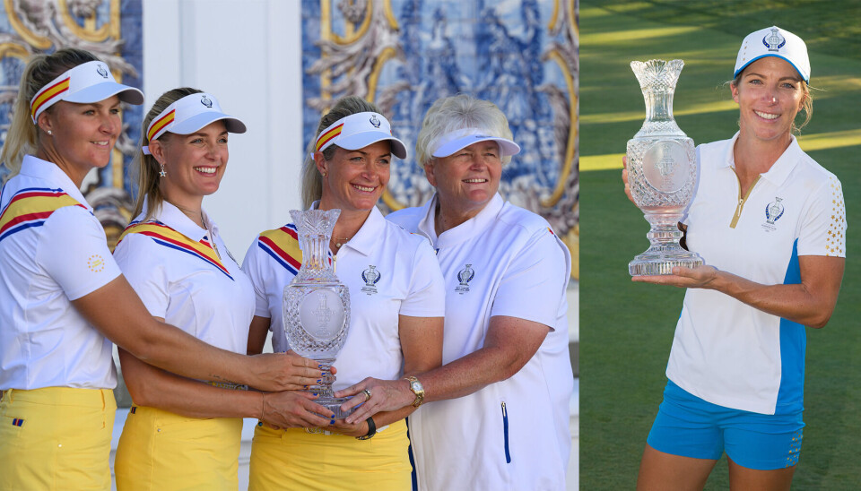 Suzann Pettersen har valgt sine visekapteiner til årets Solheim Cup. Anna Nordqvist (f.v.), Caroline Martens, Tutta og Laura Davies får med seg Mel Reid (t.h.) på laget.