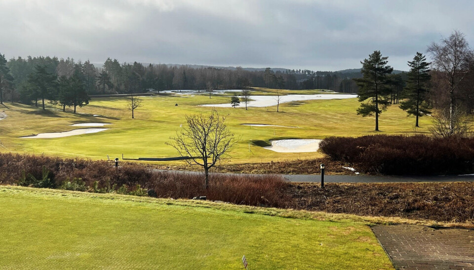 Slik så det ut på Onsøy Golfklubb i slutten av februar 2024. I år ligger det an til åpning allerede 7. mars. Onsøy Golfklubb