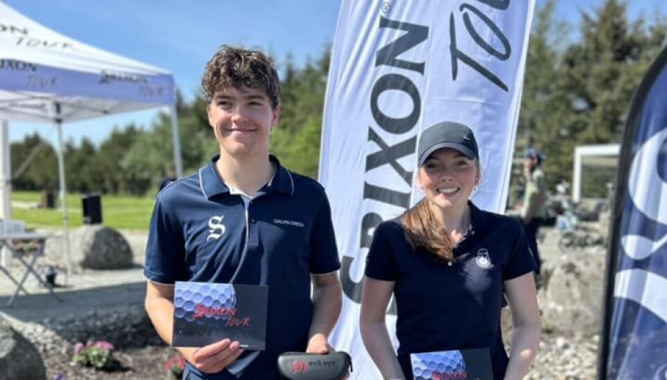 Marius Alvsvåg Reiersen og Ella Ingebretsen vant årets første Srixon tour.