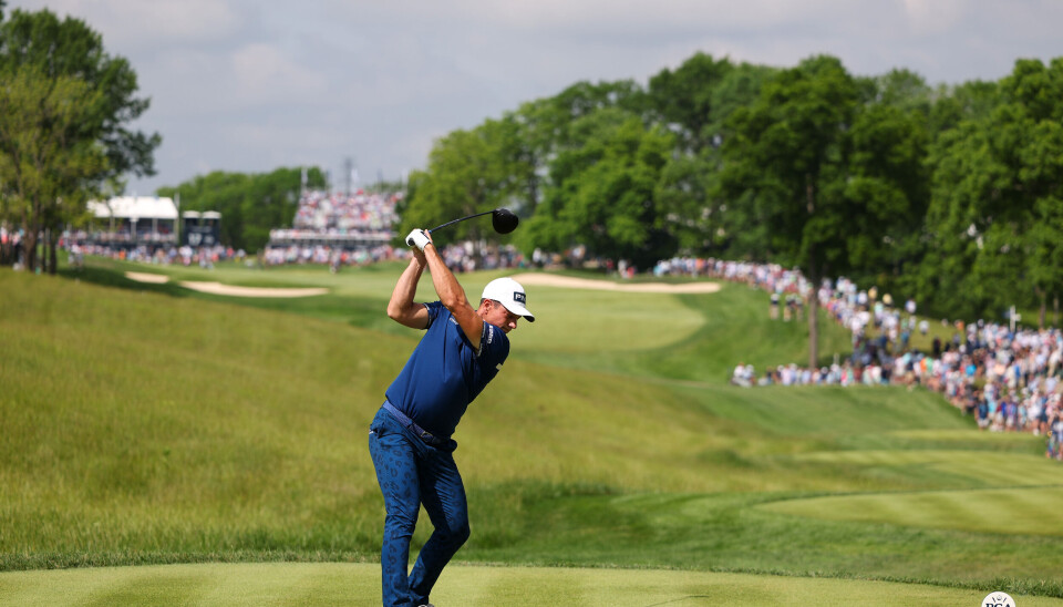 Viktor Hovland er i aller høyeste grad med på leken etter første spilledag av PGA Championship i Kentucky.