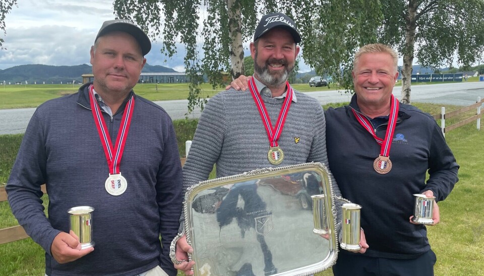 Vinneren i H50-klassen ble Thomas Hansen (midten), her med Stefan Berg (t.v.) og Tom Selmer (t.h.)
