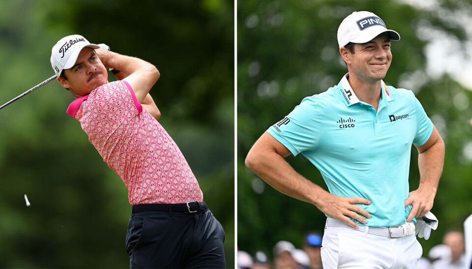 Kommende sesong er både Kristoffer Ventura (t.v.) og Viktor Hovland på PGA-touren, men det kan bli vanskeligere å få plass i turneringene fra 2026.