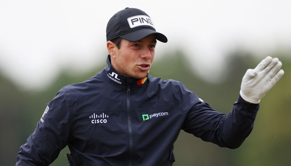 Viktor Hovland spilte tirsdag innspillsrunde på The Renaissance Club utenfor Edinburgh.