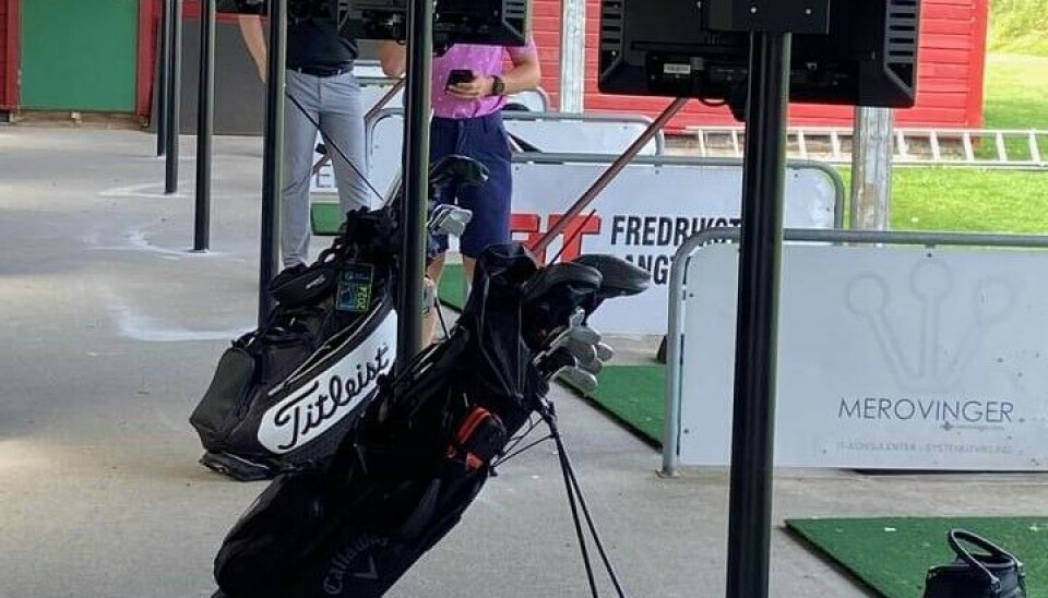 Trackman er ferdig innstallert på Huseby & Hankø Golfbane.