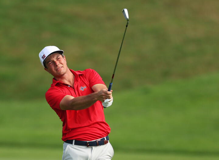 Det ville seg ikke helt for Viktor Hovland. Det ble en 75-runde for verdens syvende beste golfer.