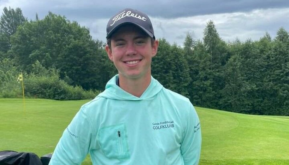 Gamle Fredrikstad Golfklubbs unggutt Elias Ekenes - Fosback gikk en superrunde da han satte banerekord.