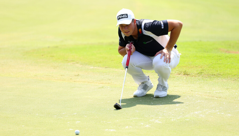 Viktor Hovland hadde ingen god dag på greenene torsdag, men ser likevel lyspunkter i spillet.