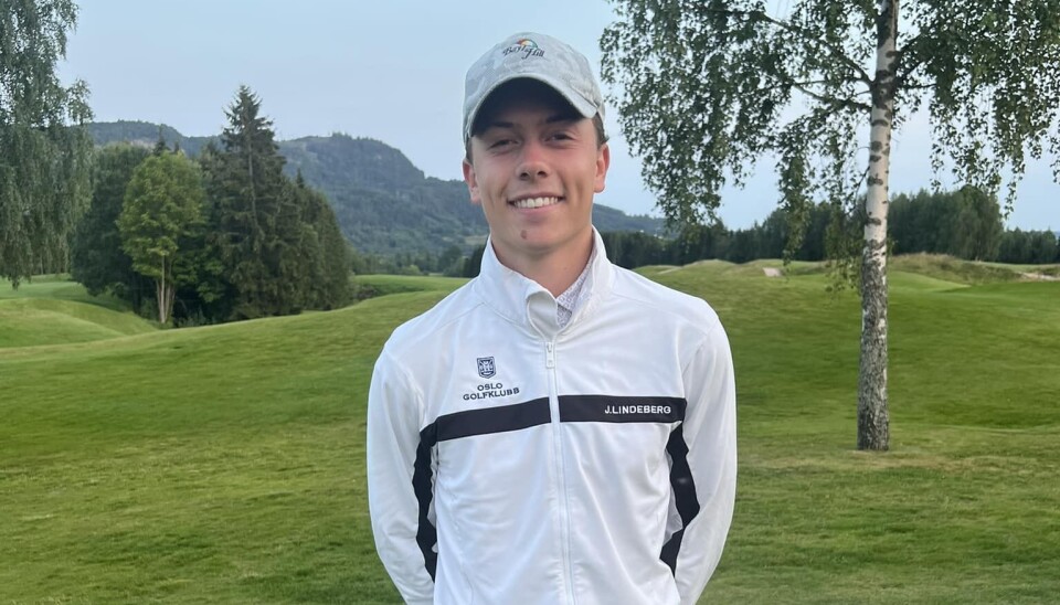 Fridtjof Fahrang gjorde hole in one på hull 5.