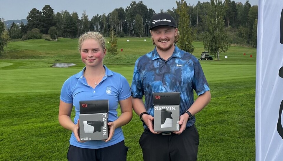Tomine Sel (Stavanger GK) og Marius Jørnsson Gundersen (Oppegård GK) vant årets siste Garmin norgescup på Tyrifjord golfklubb