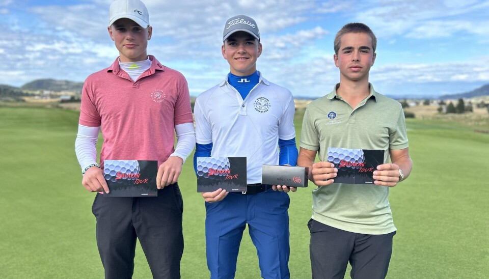 Marcus Audun Goosen (i midten), Tobias Bussesund (t.v.) og Oscar Bach