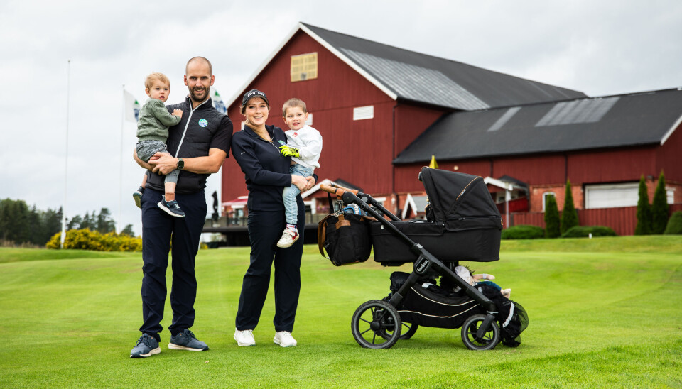Familien Tveter med Collin (f.v.), Even, Mina, William og Kevin