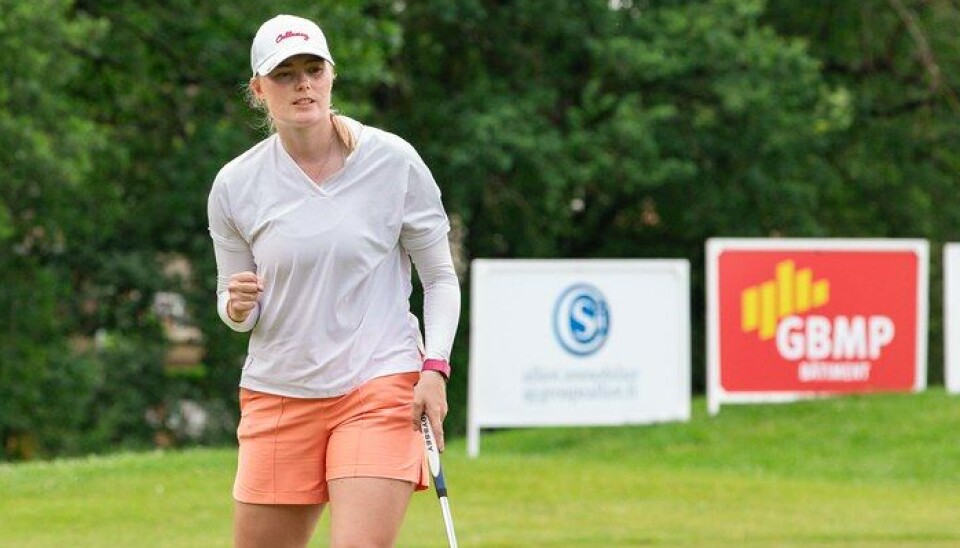 Karoline Lund i aksjon.