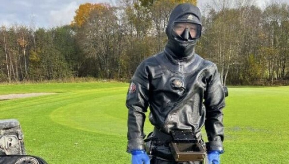20 000 golfballer ble det hentet opp på de to dagene dykkerne var på Tyrifjord Golfklubb.