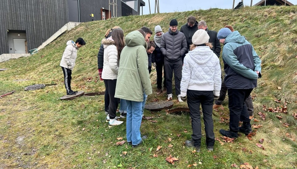 Studenter og professorer fra NMBU med på jobb på Gjersøen Golf.