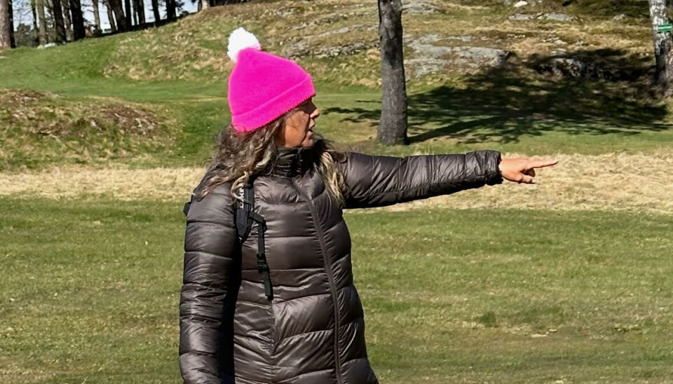 Fanny Sunesson ved et av sine besøk på Borregaard Golfklubb som nå skal oppgraderes før 100 års jubileet.