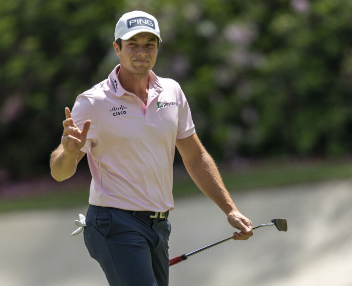 Viktor Hovland er foreløpig den spilleren i feltet som har spilt de siste ni hullene best denne uken.
