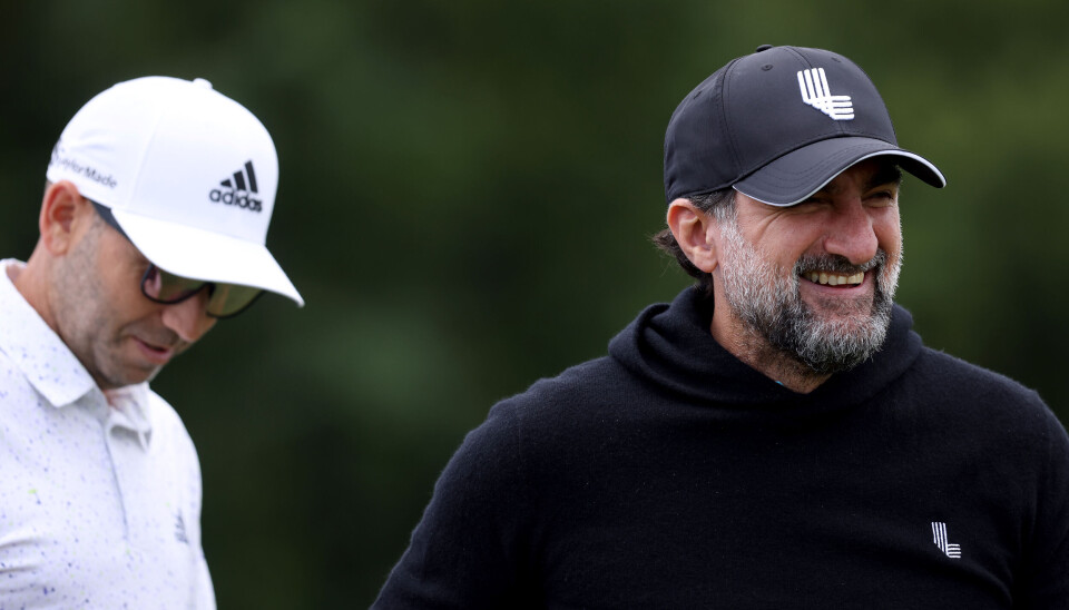 PIF-sjef Yasir Al-Rumayyan (t.h.) blir en stadig mektigere mann i internasjonal golf. Nå tar de ytterligere grep på Ladies European Tour.
