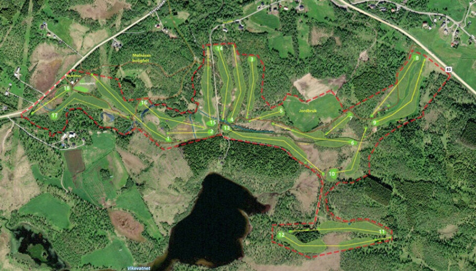 Slik ønsker Hinna Golfklubb at deres 18 hulls golfbane skal bli.
