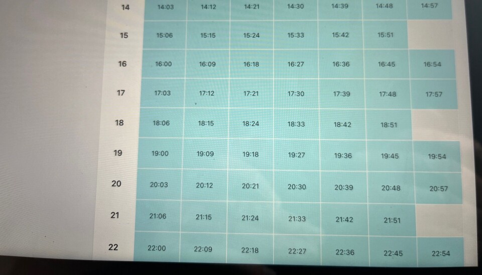 Skjeberg Golfklubb har valgt å utvide tiden for starttid i Golfbox med tre timer for å ha bedre oversikt over hvem som er ute på golfbanen.