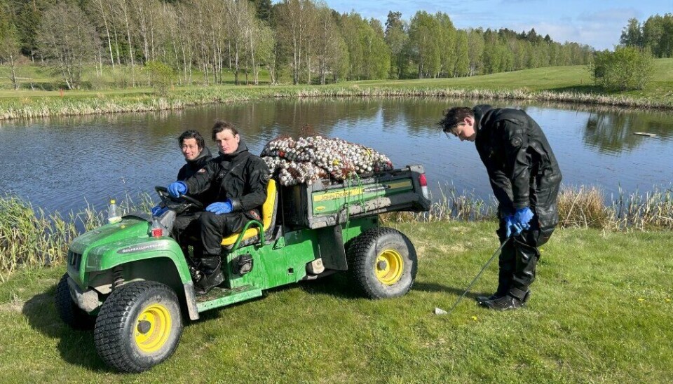 Back Spinn teamet plukket opp 24 500 golfbaner på Sandefjord Golfbane.