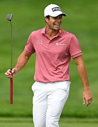 Smilet var tilbake for Viktor Hovland under de første ni hullene av årets Memorial Tournament.