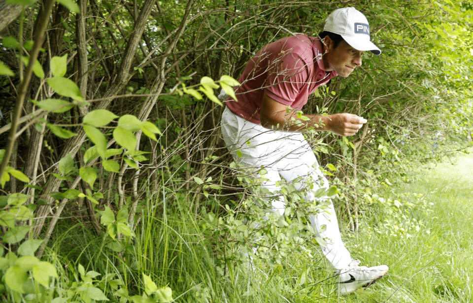 Avslutningshullet gikk ikke helt etter planen for Viktor Hovland da Memorial Tournament åpnet torsdag.