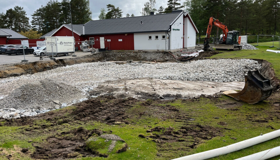 Skjeberg Golfklubb er i full gang med å utvide sitt klubbhus til en kostnad av 13 millioner kroner.