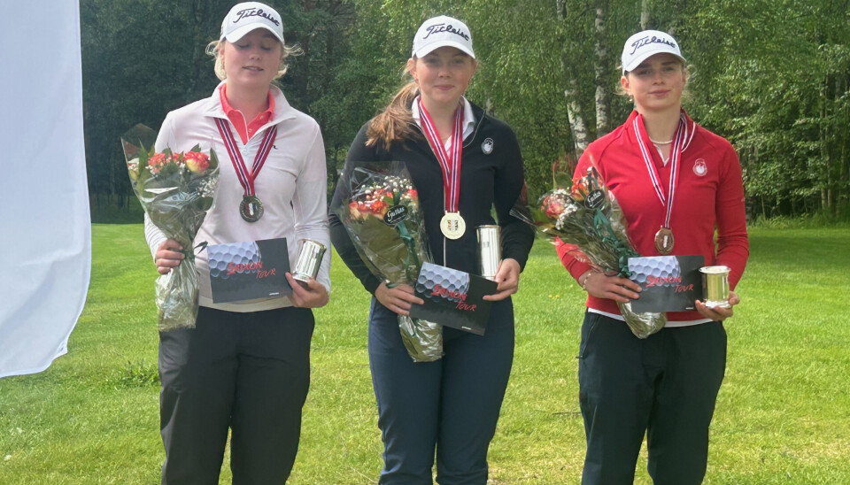Ella Ingebretsen (i midten) vant J19 foran Marie Sandtorv Lussand og Tomine Sel.