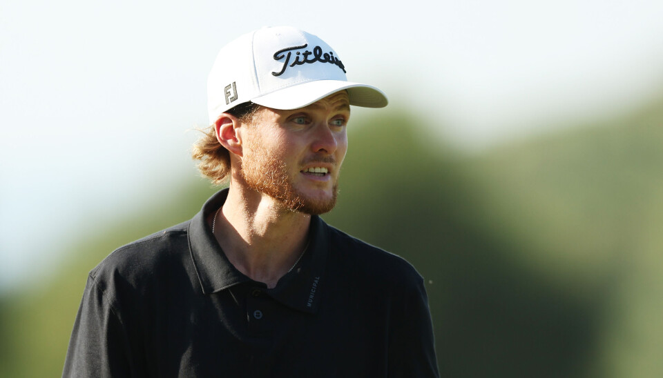Andreas Halvorsen under Italia Open tidligere i sommer. Nå er han på norsk jord for å kjempe om seieren i Nordic Golf League.