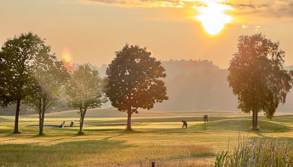 Vi kan alle være uheldige og slå et feilslag eller bli truffet av en golfball, som her på Larvik Golfklubb Larvik Golfklubb