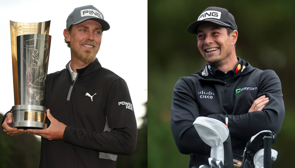 For første gang har Norge to spillere blant de 100 beste på verdensrankingen. Etter to Open-uker møtes Kristoffer Reitan (t.v.) og Viktor Hovland til duell på Bogstad.