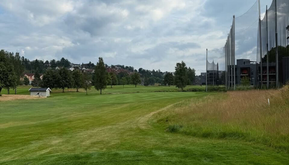 Drøbak Golfklubb tester ut et nytt utslag på hull 2.