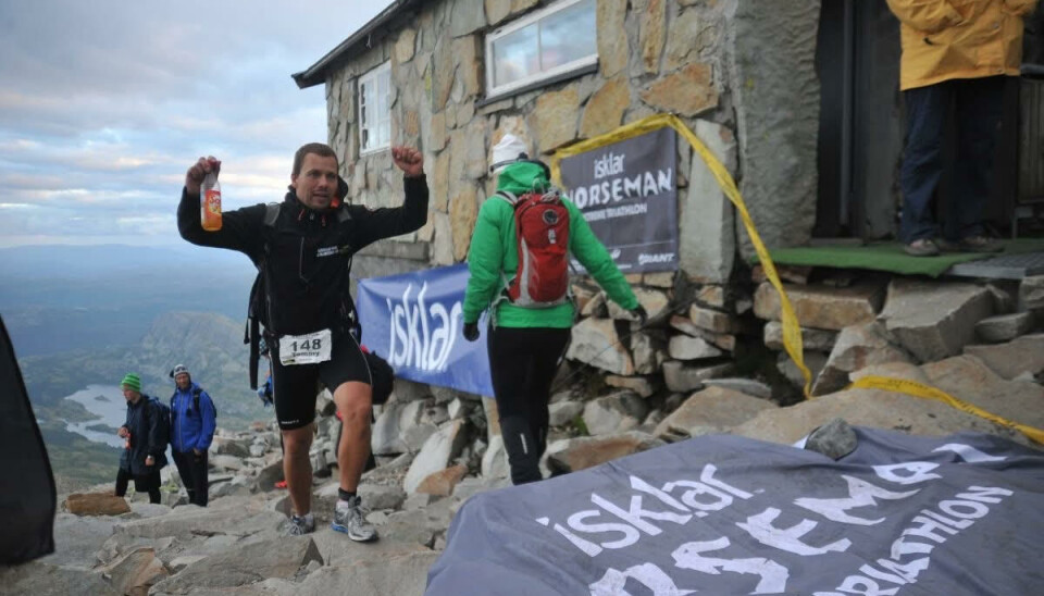 Tommy Størøygard fra Rjukan Golfklubb, bruker golf som trening til Norseman extreme triatlon. her fra siste gang han var med.