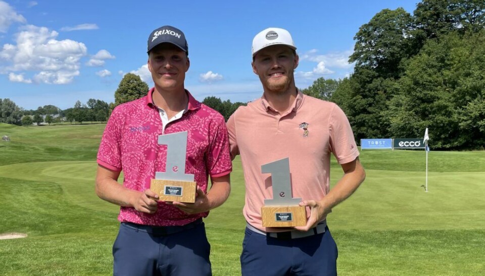 Kasper Nyland og Tom Røed Karlsen (til høyre) vant Max Matthiessen team trophy på Nordsjælland.
