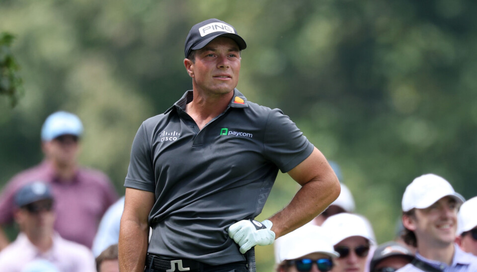 Viktor Hovland hentet seg mesterlig inn enn etter at han fikk trøbbel på hull 5.