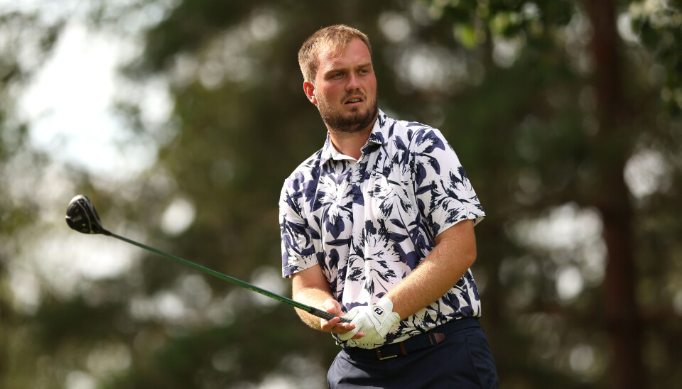 Det ble en vanvittig søndag for Bård Skogen i Dormy Open. Her fra torsdagens førsterunde.
