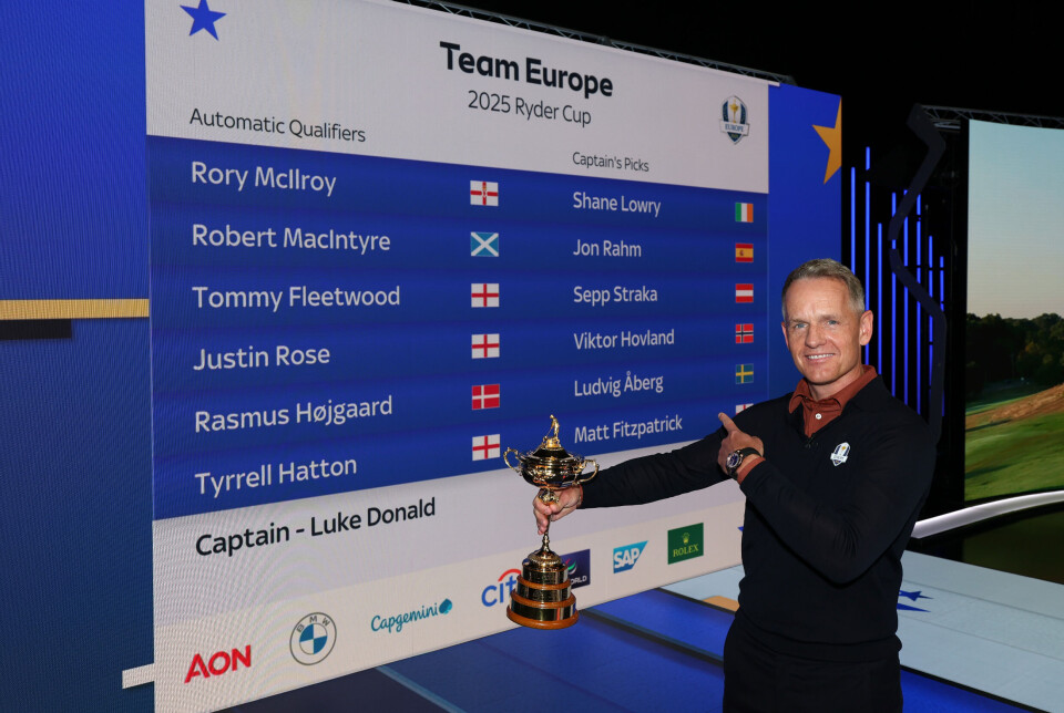 Dette er laget til Luke Donald som skal forsvare Ryder Cup-tittelen.