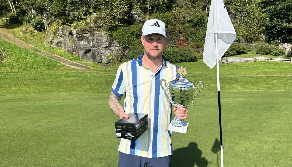 Andeas Rødsand fra Kristiansund Golfklubb, satte banerekord og vant på Tingvoll Golfklubb.